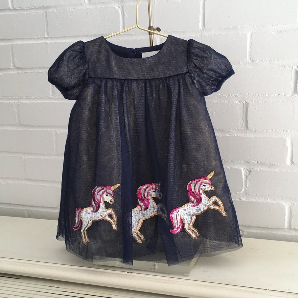 classic toddler special occasion fancy sequin girls dress unicorn 18 months